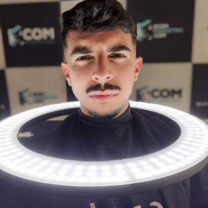 Resultado del corte con un aro de luz para resaltar